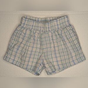 The Beaufort Bonnet Company Plaid Kids Shorts - Blue and Green